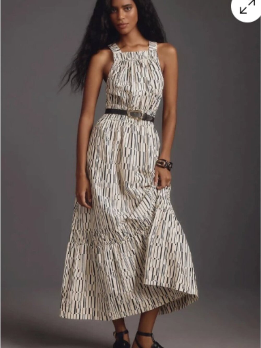 Anthropologie Somerset Poplin Halter Maxi Dress Size Large
